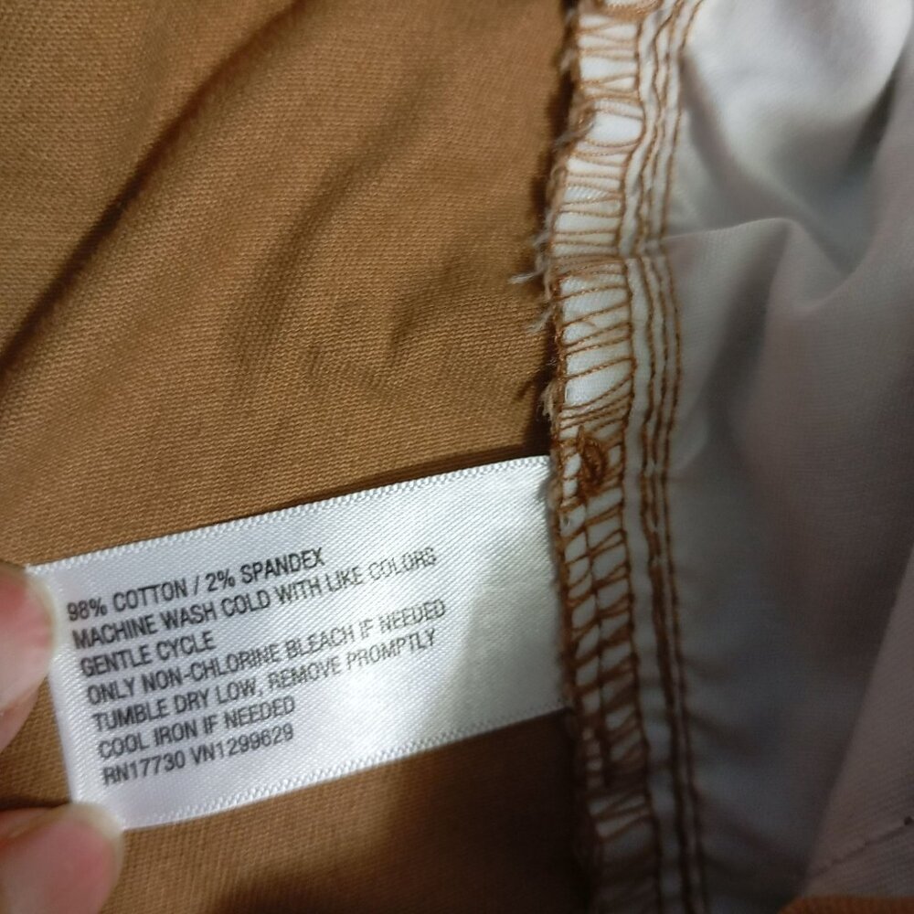 Ava & Viv Shorts 1X  Womens Paperbag Waist Brown With Belt - Picture 7 of 10